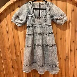 Ulla Johnson Dresses Ulla Johnson Devi Acid Wash Dress Soft - Main Image